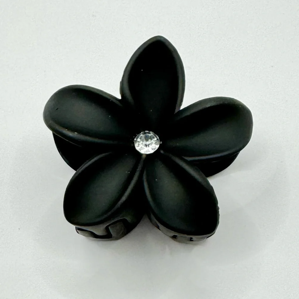 3 Matte Flower Hair Clips NEW